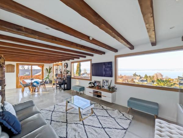 Maison à vendre 5 pièces EVIAN LES BAINS (74) Chalet Rénové au calme avec Piscine face au lac Léman