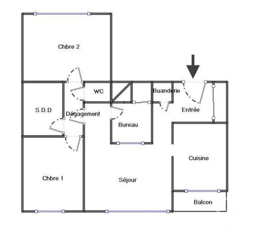 Appartement F3 à vendre  3 pièces - 60,27 m2 PARIS - 75019