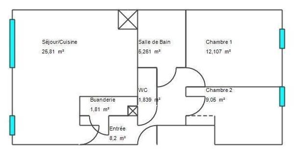 Appartement 3 pièces - 44400 Rezé