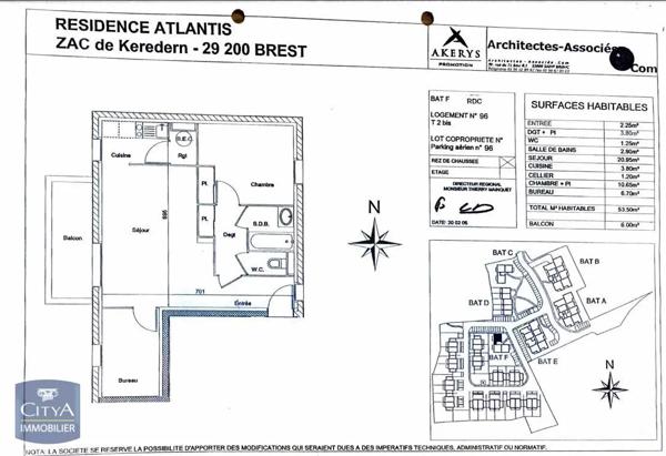 Appartement à louer 3 pièces 53.5m²