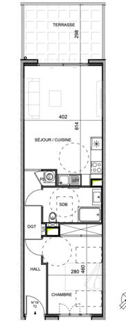 PIETROSELLA (Corse) A vendre appartement 2 pièces, dernier étage, vue mer