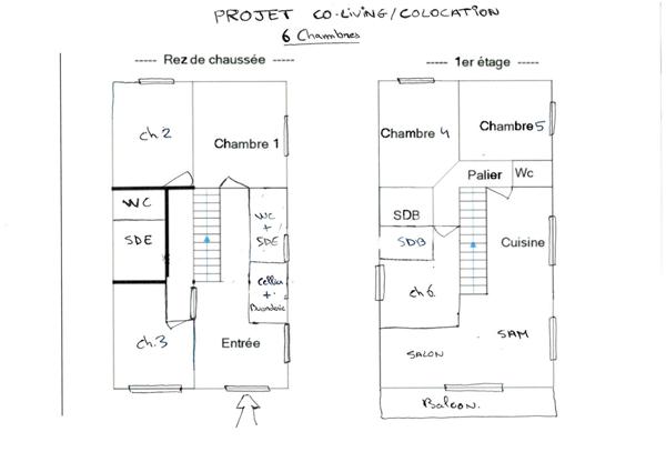 Opportunité d'Investissement ? Maison à fort potentiel pour colocation 6 chambres ? Talence Université