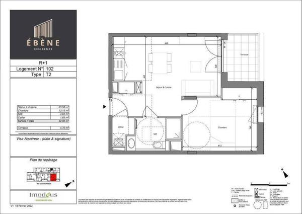 Appartement 2 pièces - 44600 Saint-Nazaire -  Petit Caporal