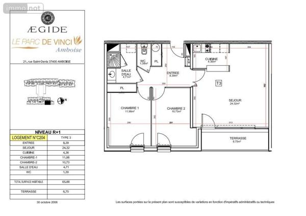 Appartement à vendre à Amboise dans l'Indre-et-Loire (37400), ref : 37107-54