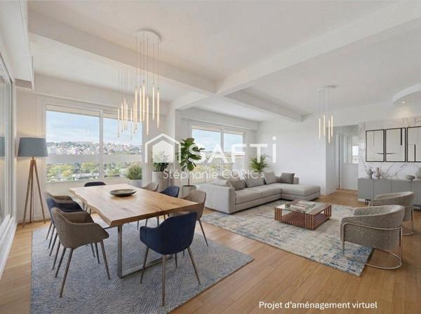Appartement d’exception 10ème et dernier étage avec terrasse de 74 m² et vue panoramique à 270°