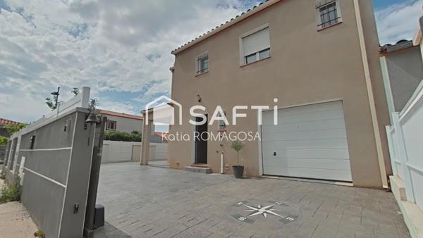 Villa 3 faces - 4 chambres - Piscine - Garage