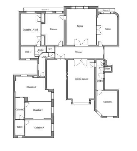 A vendre  - Appartement  de réception et familial -  248 m² Paris 7e - Gros Cailloux