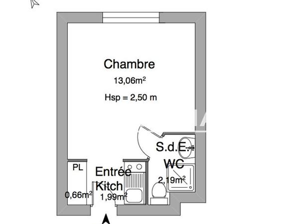 Location Studio 17.9 m² - 1 PLACE DE L'INDIEN Orleans La Source 45100