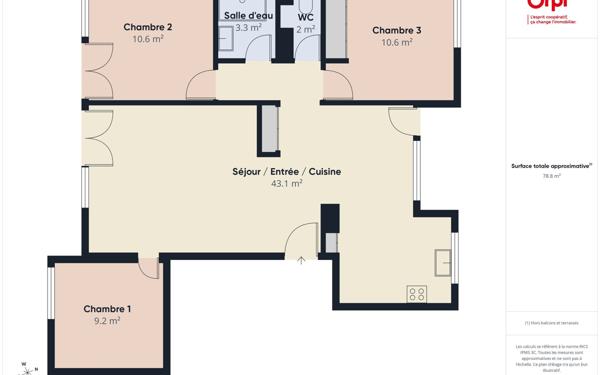 Appartement à vendre    4 pièces • 78,88 m2 Montmélian