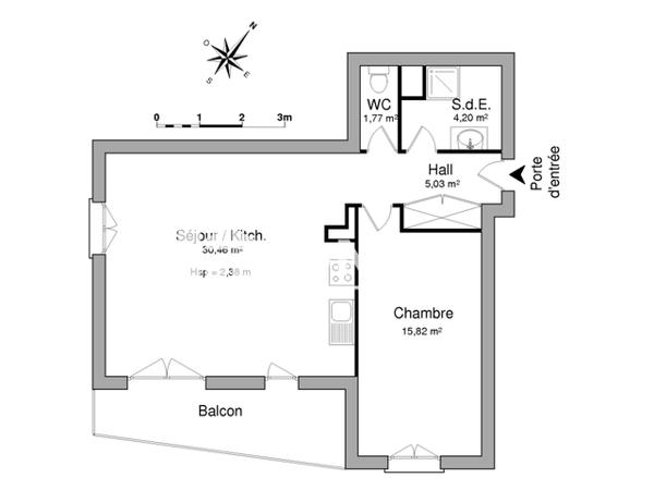Location Appartement 2 pièces 57.28 m² - 162 AVENUE STE MARGUERITE Nice 06200