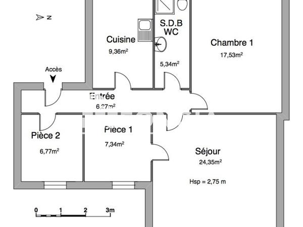 Location Appartement 3 pièces 76.96 m² - 10 RUE BALDNER Strasbourg 67100