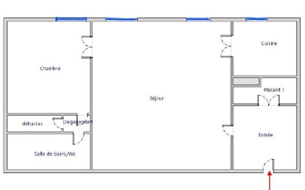 Appartement à vendre    2 pièces • 45,34 m2 Garges-lès-Gonesse