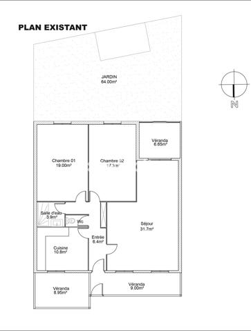 Maison 3 pièces - 97 m² Exclusivité efficity