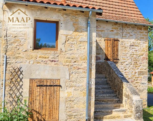SAILLAC – QUERCYNOISE EN PIERRE RÉNOVÉE AU CŒUR DU VILLAGE