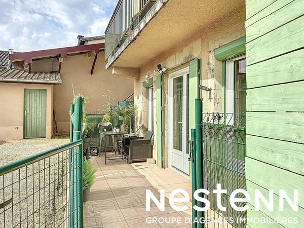 A vendre : Appartement T3 avec terrasse en rez de jardin - garage - parking - 01290 PONT DE VEYLE