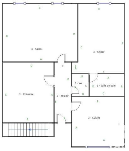 Appartement à vendre 4 pièces 62 m² Aubenas