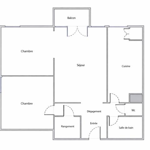 Appartement à vendre, La Rochelle quartier de La Genette, 69m2, 2 Chambres, dernier étage avec ascenseur, cave et parking