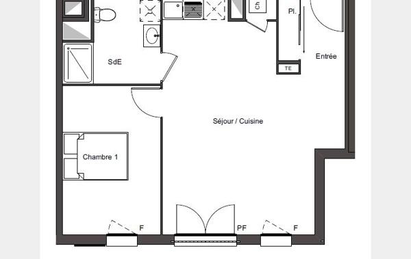 Vente Appartement P2 2P 51m2 Sud Ouest - 1 PK - Vue Oise neuf Creil   