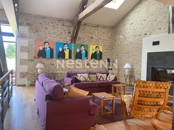 Maison ancienne ferme a vendre a Bussiere Badil avec piscine et vue degagee