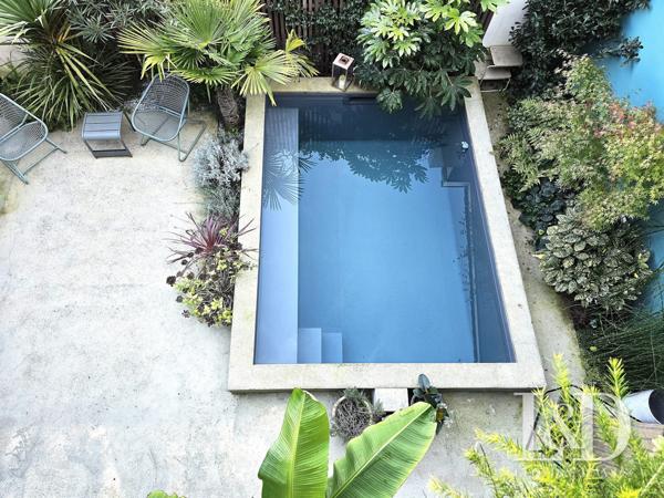 BOUSCAT CENTRE - Echoppe double rénovée avec 3 chambres (4ème possible) - jardin - piscine chauffée