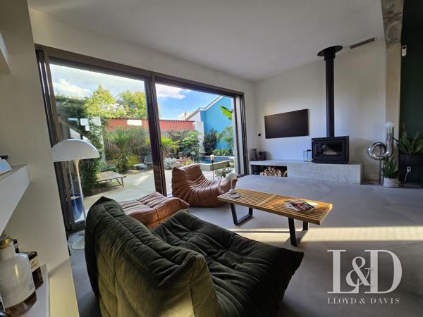 BOUSCAT CENTRE - Echoppe double rénovée avec 3 chambres (4ème possible) - jardin - piscine chauffée