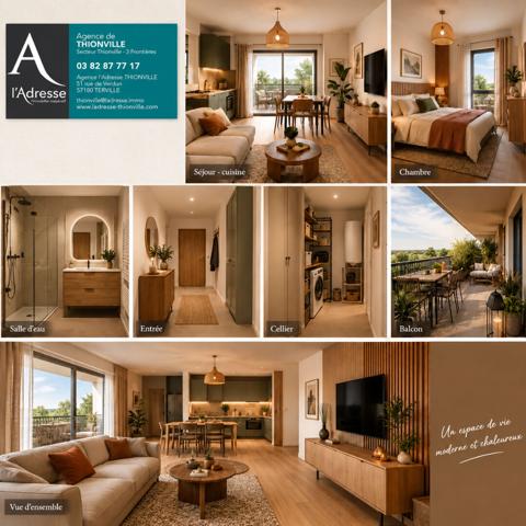 Beau T2 Neuf de 44,50 m² avec terrasse (13,30 m²) & stationnement inclus
