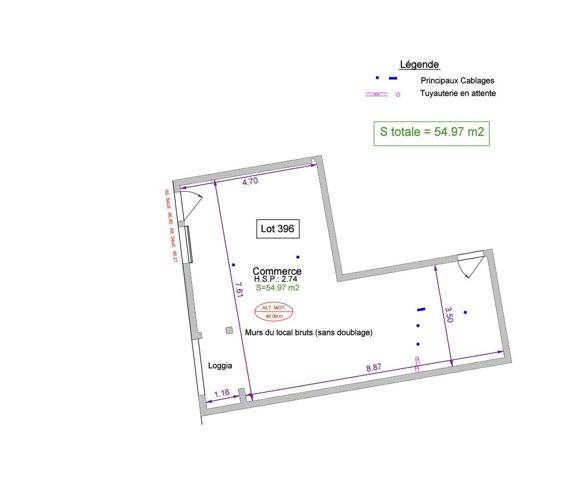 Location boutique/local commercial 55 m² Thorigny-sur-Marne