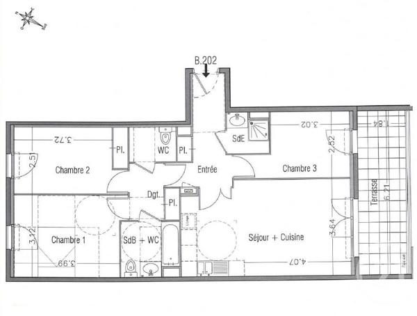 Appartement à vendre  4 pièces - 75,15 m2 MOUGINS - 06