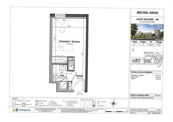 Appartement 1 pièce - 44600 Saint-Nazaire