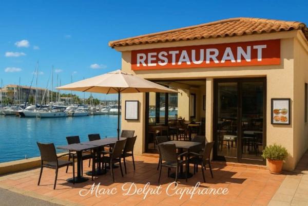 EXCLUSIVITE - À VENDRE – Fonds de commerce restaurant au Capellans, en bord de marina à Saint Cyprien (66)