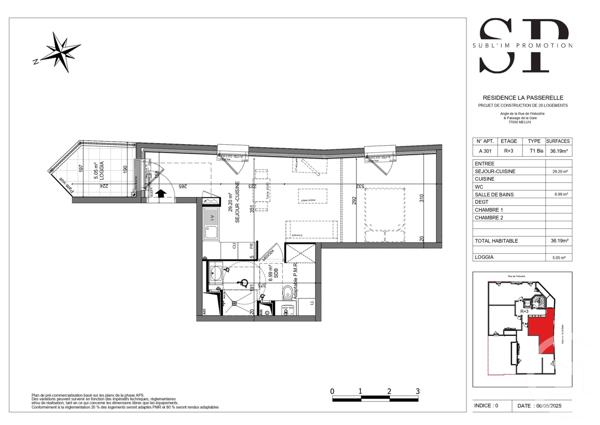 Appartement F1 à vendre  1 pièce - 36,19 m2 MELUN - 77