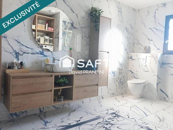 Maison contemporaine 4 chambres dont suite parentale +bureau , piscine, terrasses, garage.