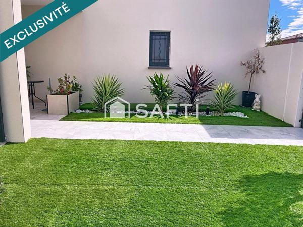 Maison contemporaine 4 chambres dont suite parentale +bureau , piscine, terrasses, garage.