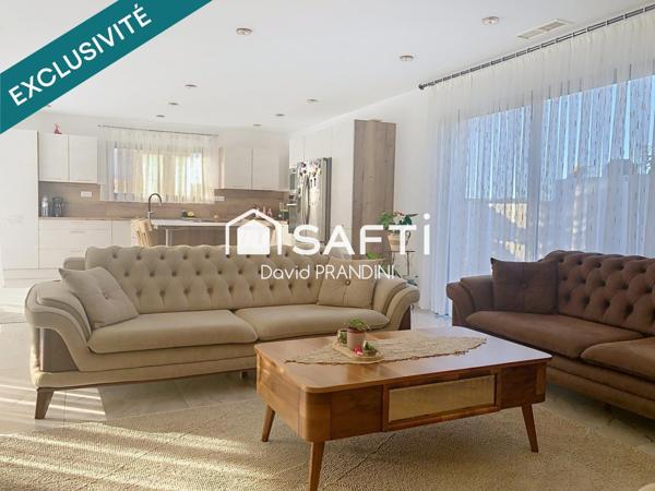 Maison contemporaine 4 chambres dont suite parentale +bureau , piscine, terrasses, garage.