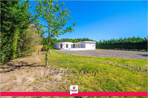 maison contemporaine de plain-pied avec 3 chambres- garage-beau terrain