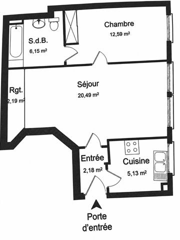 Appartement 2 pièces au calme avec parking - Gambetta