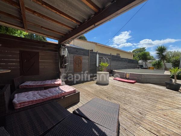 POUSSAN (34), À VENDRE MAISON P4 DE 105 m2, TERRAIN 613 m2, GARAGE 103 m2, PISCINE, PROCHE TOUTES COMMODITÉS