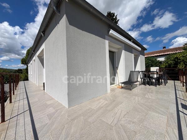 POUSSAN (34), À VENDRE MAISON P4 DE 105 m2, TERRAIN 613 m2, GARAGE 103 m2, PISCINE, PROCHE TOUTES COMMODITÉS