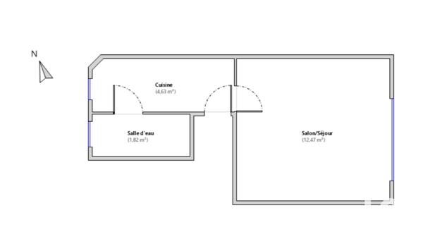 Appartement à vendre 1 pièce 19 m² Paris 19