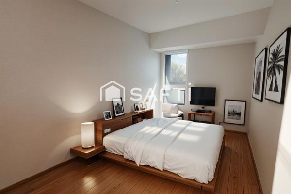 3 pièces, balcon sans vis-à-vis, rue des Cloviers