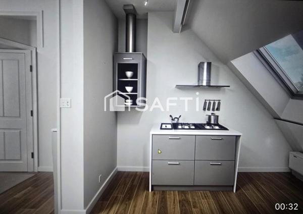 3 pièces, balcon sans vis-à-vis, rue des Cloviers