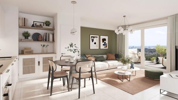 Beziers, proche commodités T3 avec terrasse et 3 places de parking