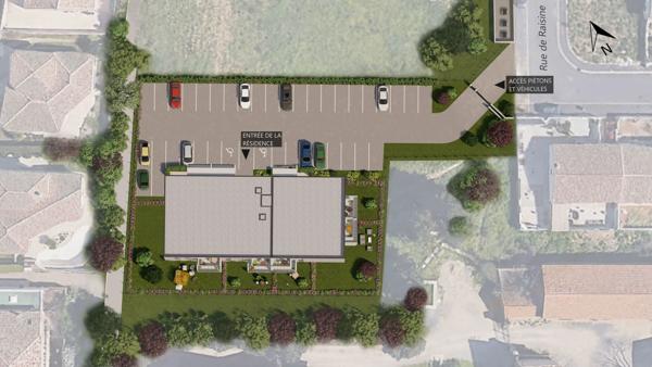 Beziers, proche commodités T3 avec terrasse et 3 places de parking