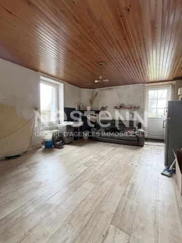 Maison en pierre à vendre à LOCMINE à rénover de 44 m² avec un jardin.