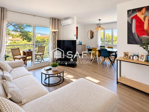 T4 aménagé en T3 – 75 m² – Balcons – Vue dégagée
