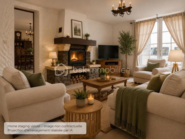 Située à Javron-Les-Chapelles, à 20 minutes de la Ferté Macé et 18 minutes de Lassay-les-Châteaux, cette maison en pierre mitoyenne d'un côté offre 211 m2 habitables et de nombreuses possibilités d'aménagement.

Au rez-de-chaussée, vous profiterez d'une spacieuse salle à manger d'environ 30 m2 communiquant avec le salon et agrémentée d'une cheminée avec insert, ainsi qu'une cuisine aménagée et équipée et d'un WC.

Le premier étage dessert deux grandes chambres avec dressing, un vaste bureau pouvant également servir de chambre supplémentaire, ainsi qu'une salle de bains avec baignoire, douche et WC.

Au deuxième étage, une grande chambre sous charpente apparente et surtout une superbe pièce d'environ 45 m2 avec poutres apparentes

A l'extérieur, un jardin arboré d'environ 450 m2 situé en face de la maison complète le bien, avec une dépendance en pierre abritant un authentique four à pain et un abri pour le bois.

Une maison avec de beaux volumes, à visiter sans tarder !