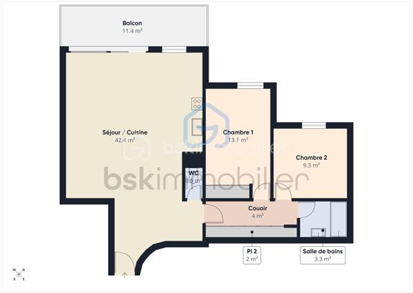 Appartement de 75 m²