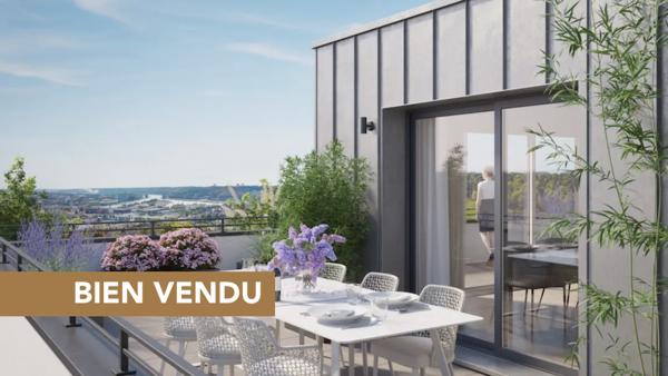 Mont-Saint-Aignan (76130) Exceptionnel, en toit attique vue panoramique Rouen & Fond du Val