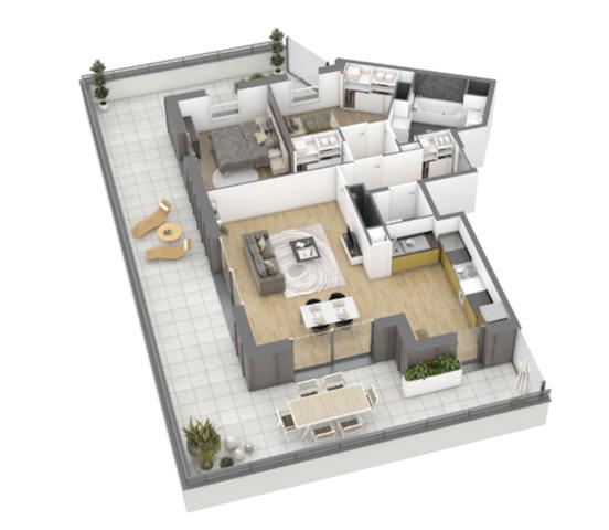 Mont-Saint-Aignan (76130) Exceptionnel, en toit attique vue panoramique Rouen & Fond du Val