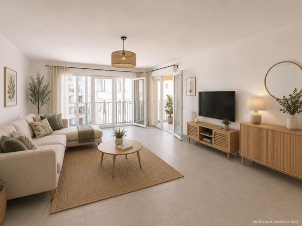 Marseille 13002 Euroméditerranée - Appartement T3 - 73 m² avec terrasse et box